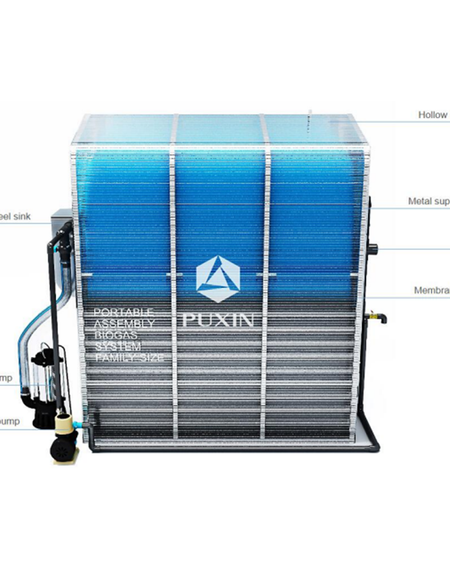 One Set of PUXIN Portable Assembly Membrane Digester  3.4 CBM